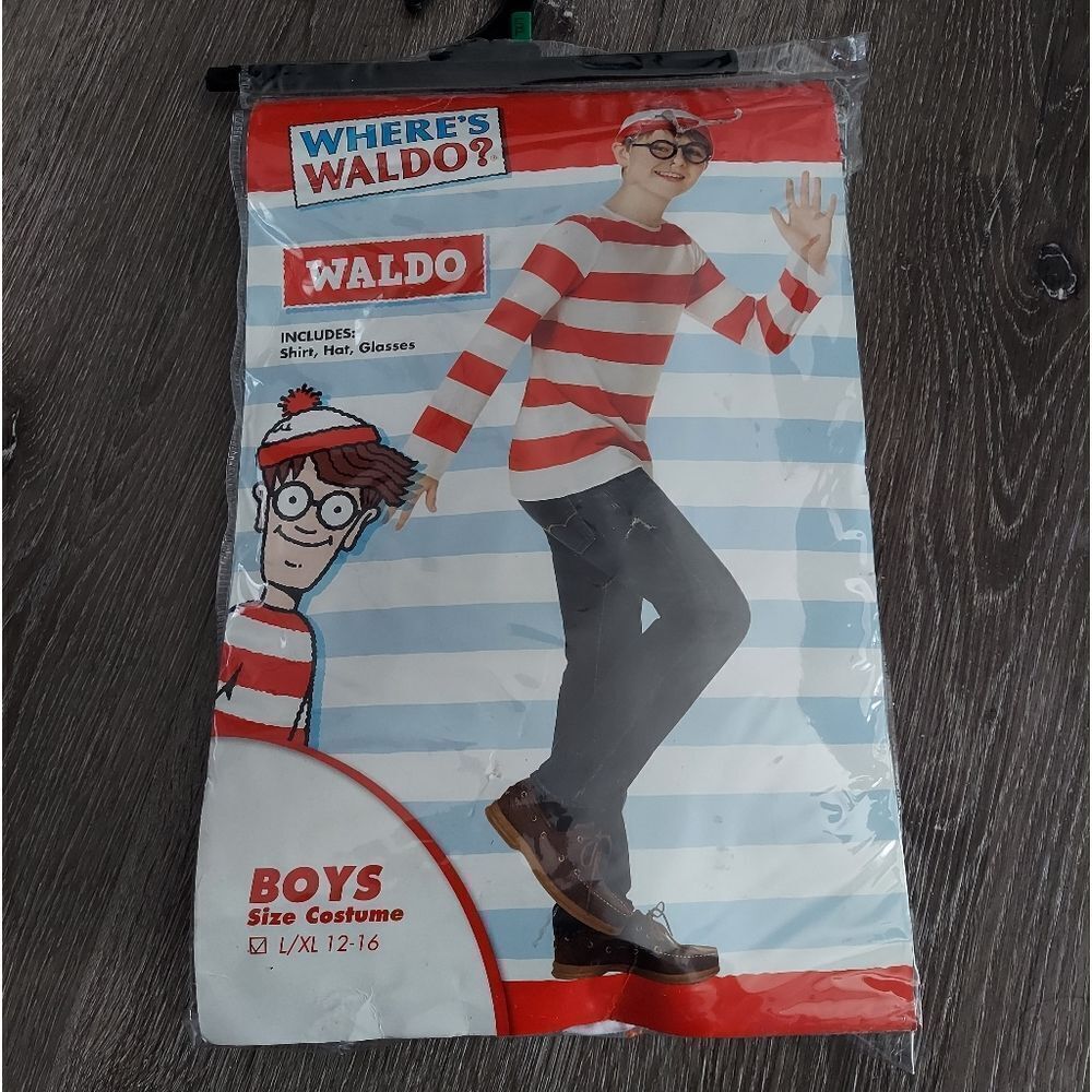 Where's Waldo Child Halloween Costume L/XL